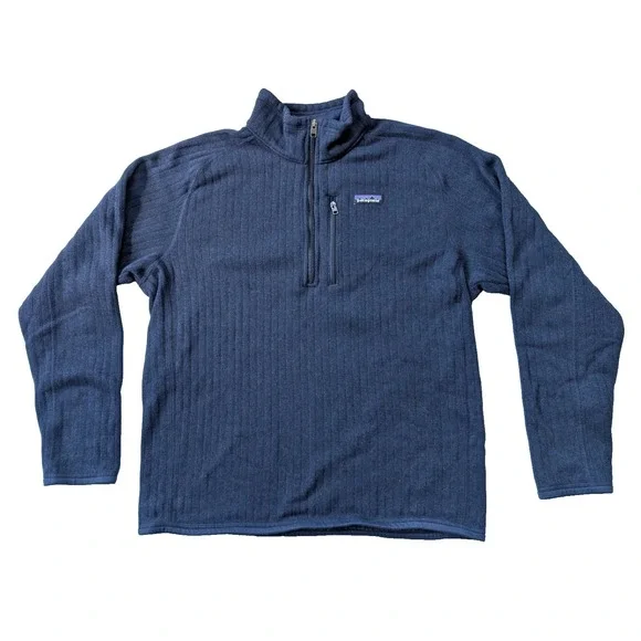 Patagonia Better Sweater 1/4 Zip Mens Large Blue Style 25300 - Picture 1 of 8